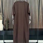 CHOCOLATE LIN BRODÉE ABAYA